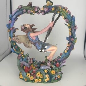 Sheila Wolk Dragonsite Colorful Fairy Swing Figurine